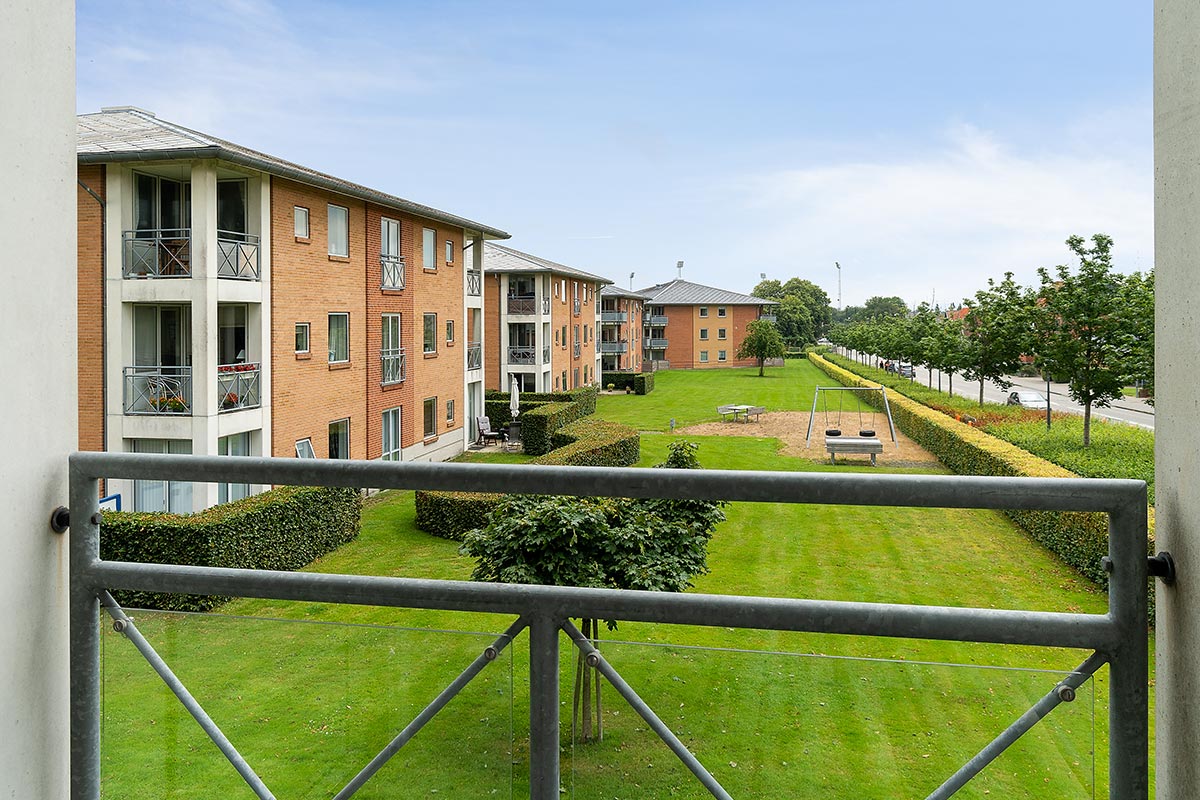 Nørreparken Herning - Udsigt over fællesområder fra altan